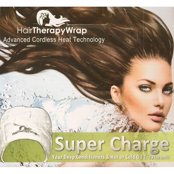 Hair Therapy Cordless Thermal Turban Heat Wrap - White