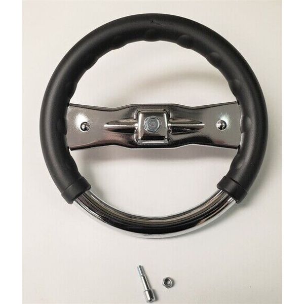 2 Spoke 6.5" Chrome Steering Wheel