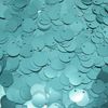 8mm Flat Sequins Aqua Blue Matte Metallic Medium Top Hole Made in USA