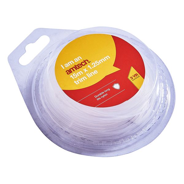 Amtech U4050 15m x 1.25mm strimmer line