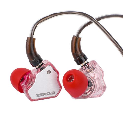 HIFIXAUDIO 7Hz x Crinacle Zero:2 in Ear Monitor, Updated 10mm Dynamic Driver IEM Earphones, HiFi Wired Earbuds, with OFC IEM Cable for Gaming & Music Audiophiles (No Mic 3.5mm, Pink)