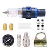 Compressed Air Water Separator Pressure Regulator for Compressor, 1/4 Inch Filter with Quick Coupling