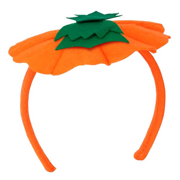 Dancepanda Halloween Pumpkin Headband Pumpkin Hat for Women Adult Kids -Pumpkin Headband hat Dress Up Headband (Leaf style)