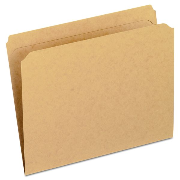 Pendaflex 2-Ply Dark Kraft File Folders, Straight Cut, Top Tab, Letter Size, BN, 100 per Box (RK152) Brown