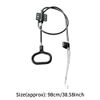 Faderr D-Ring Handle Recliner Pull Cable Spring, Recliner Replacement Parts Sofa Reliable Release Pull Cables D-Ring Handle, Sofa Pull Type Release Lever Handle Replacement Cable(Black/2 pcs)