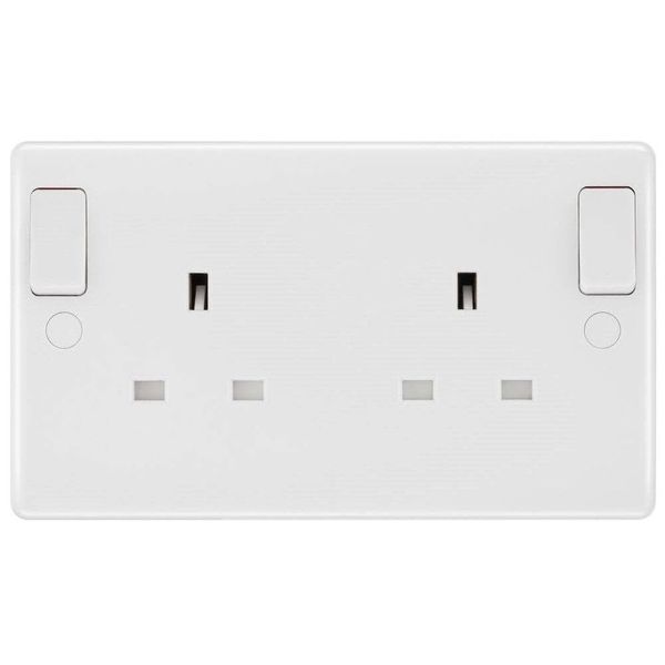BG 822DPOB Moulded Round Edge | White | 13A DP Double Socket + Outboard Rockers