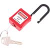 POFET 2pcs Safety Padlock Red, Engineering Plastic Insulated Padlock Security Lock Label Energy Isolation