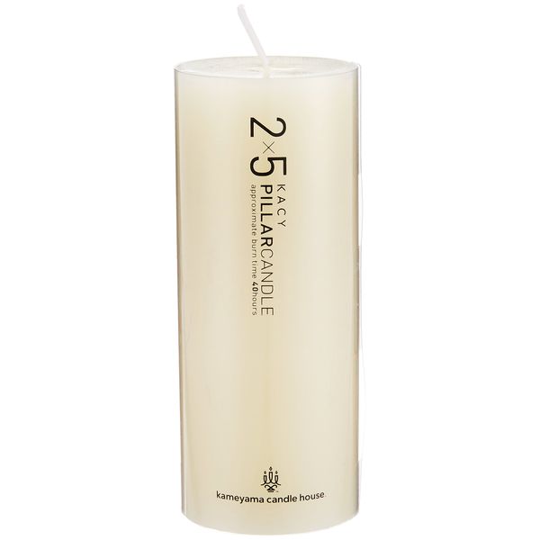 2x5 Pillar Candles Ivory