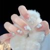 Turkalla Nail Tips, For Hands, 24 Pieces, 12 Different Sizes, 3D Feel, Heart, Mermaid, Easy to Apply, Reusable, False Nails, Gel Nails, Nail Stickers, Hands, Nail Art, Nail Parts, Stylish, Popular Design, Beginners, Coming-of-Age Ceremonies, Weddings, Rec