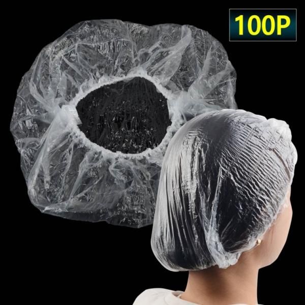 Disposable Hair Cap 100P Disposable Vinyl Hair Cap Vinyl Hair Cap