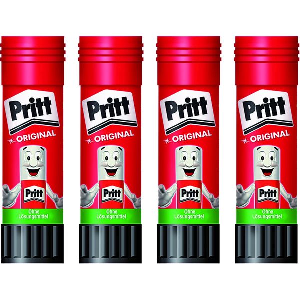 Pritt PK4MP Klebesticks, Transparent, 4 Stück