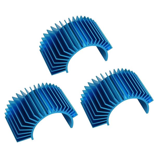 JFtech Aluminum Electric Motor Heat Sink 540 550 Motor Heatsink Cooling Fins for RC HSP Tamiya Traxxas 1/10 Car (Pack of 3)