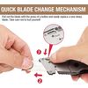 Folding Utility Knife 10PC Blade Quick-Change Box Cutter Wood Handle Razor Knife