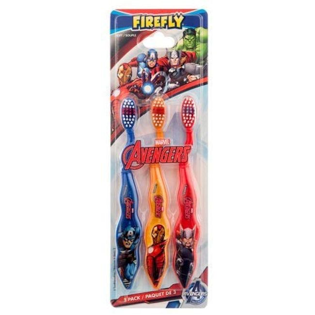 FIREFLY 3/Pk Marvel Heroes Avengers Kids Toothbrush