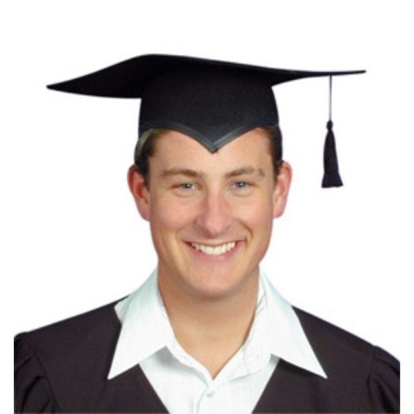 Black Felt Mortar Board Hat