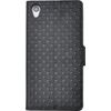 PLATA Checked Pattern Block Stand Case Pouch, blk