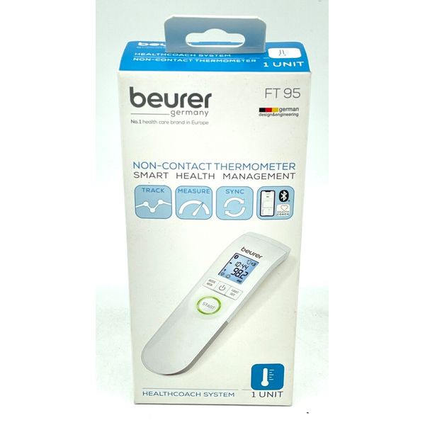 Beurer Bluetooth Non-Contact Thermometer Forehead FT95 White High Accuracy