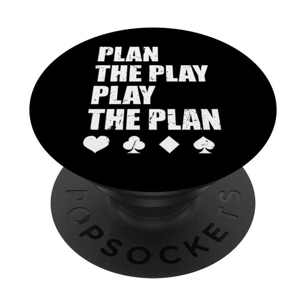 Plan The Play Play The Plan Bridge Player Card Game PopSockets Adhesive PopGrip