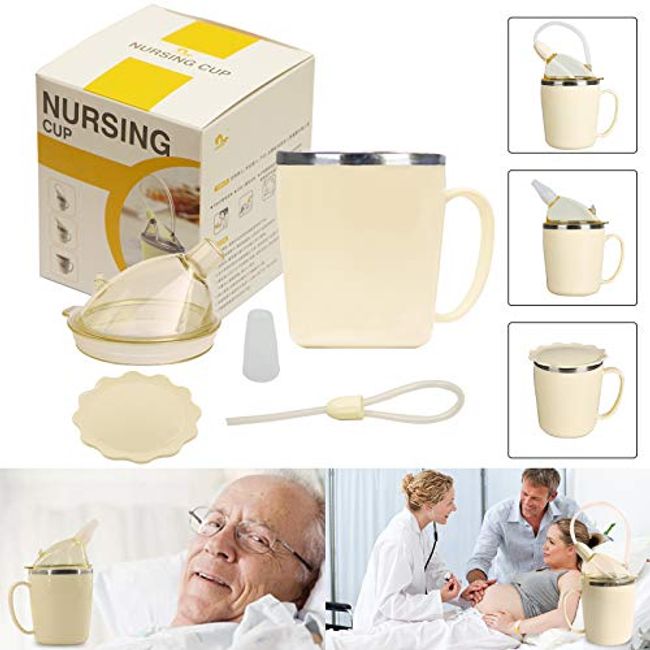  Adult Sippy Cup for Patient Elderly, Bedridden