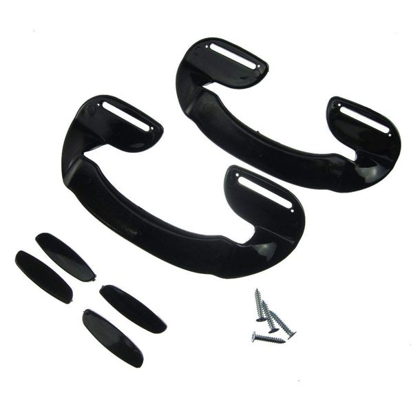 Ufixt Fits 2 X Universal Black Plastic Fridge Freezer Door Grab Handle