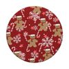 Gingerbread Man and Candy Cane with Snow Pattern Christmas PopSockets Adhesive PopGrip