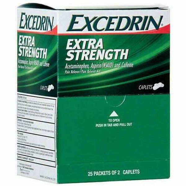 Excedrin Extra Strength – 25ct Box for Fast Pain Relief