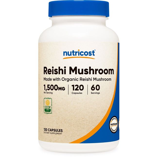 Nutricost Reishi Mushroom Capsules 1500mg, 60 Servings, Made with Organic Reishi