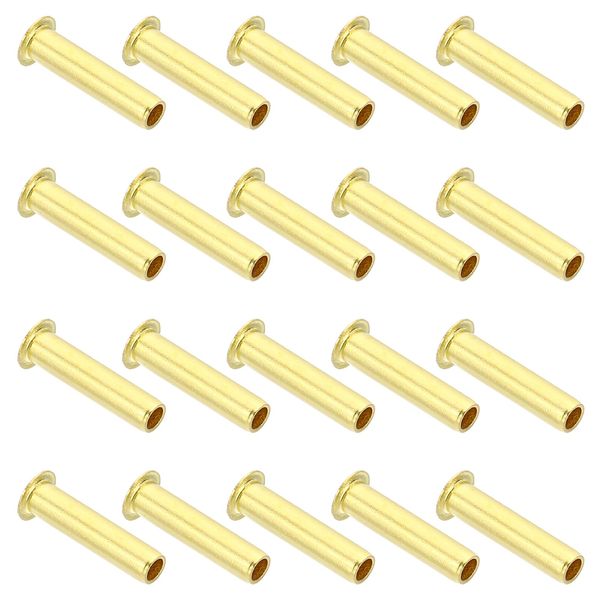 PATIKIL Brass Compression Insert, 40 Pack 5 mm Outer Diameter x 3 mm Inner Diameter Pipe Insert Pipe Support Compression Fitting Assortment Set for Water Oil Air Line
