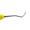 Dental Micro Sickle Scaler Teeth Cleaning Pick Tools Yellow Silicone Handle