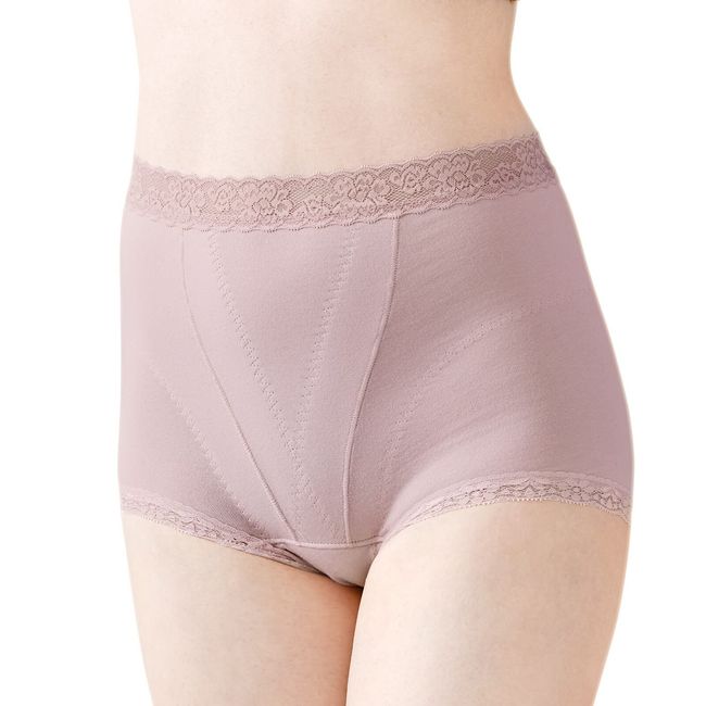 YUMEHAN Pelvic Floor Support Shorts, With Absorbent Belt, Pull Up, Pelvic Support, Cotton, Cotton, Pink