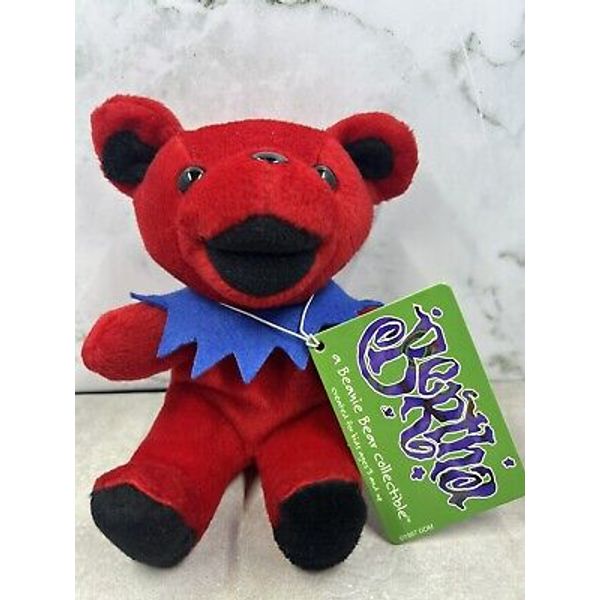 Bertha Grateful Dead beanie bear liquid blue 7” plush vintage collectible 1997