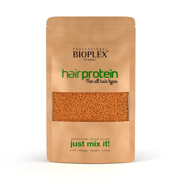 Bioplex Hair Protein Treatment No Damaged Hair For Bleaching and Colouring - Anti-breakage Formula in Miraculous Tiny Golden Protein Balls - Create Beautiful Blonde Hair 100 gr