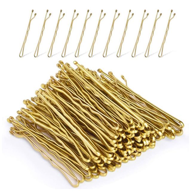 Haarspangen, 50 Stück Gold Wellige Haarspangen Metall Haarspangen Haarspangen Set für Kinder Mädchen Haarschmuck