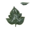 Gisela Graham Ceramic Grape Leaf Trinket Dish, Green
