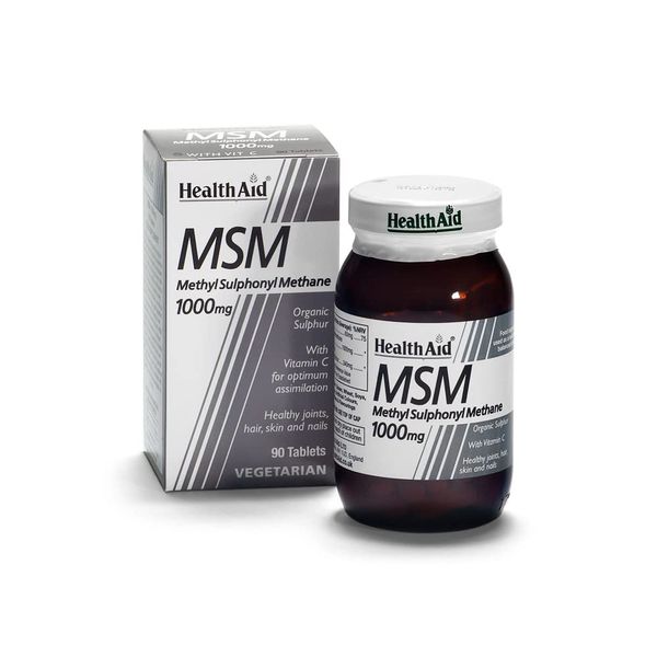 HealthAid MSM 1000mg - 90 Vegetarian Tablets