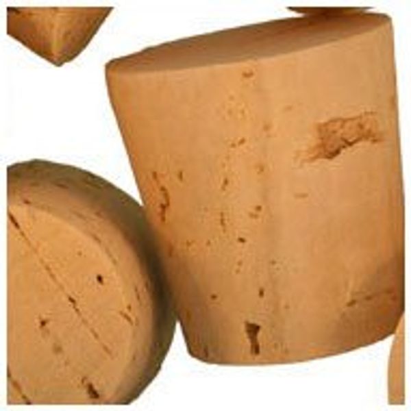 WidgetCo Size 17 Cork Stoppers, Standard Grade, Regular Length, Tapered Corks (Qty 25)