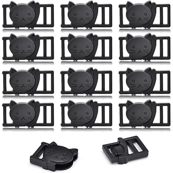 25Pack 3/8" Cat Collar Breakaway Clasps Accessories Plastic Adjustable Buckle Sm