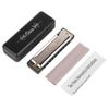 Eison Harmonica Diatonic Harmonica Key of C Standard 10 Hole 20 Tones with Case, Mini Harmonica for Beginners Starters Gift, Silver, 1 Pack