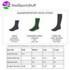 MadSportsStuff Volleyball Logo Crew Socks (Navy/White, Medium)