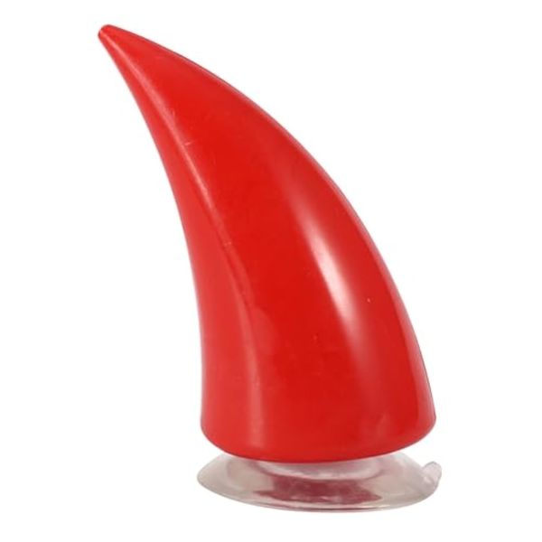 KIMISS Red Devil Horns Motorcycle Helmet Accessory with Sucker, Elastic Design, Rubber Material