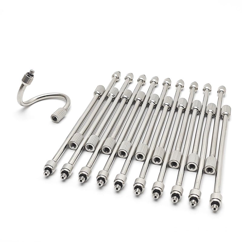 20 Pack Flexible Nozzle Extensions, Brass Mist Rod for Outdoor Misting ...