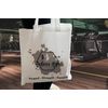 White tote canvas bag with logo