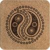 'Paisley Decoration' Square Cork Trivet/Pot Stand (TR00003880)