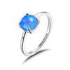 Philip Jones Synthetic Blue Opal Adjustable Ring with Quote Card