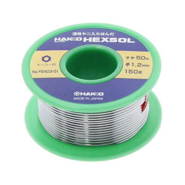 HAKKO FS403-01 HEXSOL Winding Solder for Electrical Wiring 5.3 oz (150 g)