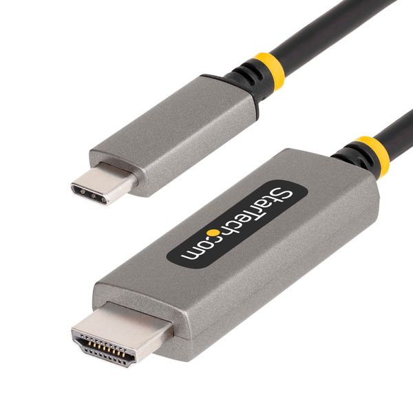 StarTech.com 3ft (1m) USB-C to HDMI Adapter Cable, 8K 60Hz, 4K 144Hz, HDR10, USB Type-C to HDMI 2.1 Video Converter Cable, USB-C DP Alt Mode/USB4/Thunderbolt 3/4 Compatible (134B-USBC-HDMI211M)