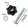 Pro Bamboo Kitchen 8 Sets Black Knobs Kit Galvanized Iron Philip's Head Screw 1/4-20x2 and 1/4" Hex Hand Nut Plus 1/4" Galvanized Iron Flat Washer
