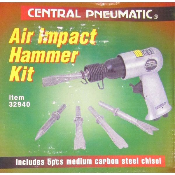 CENTRAL PNEUMATIC 32940 Air Impact 150MM Hammer Kit Airchisel