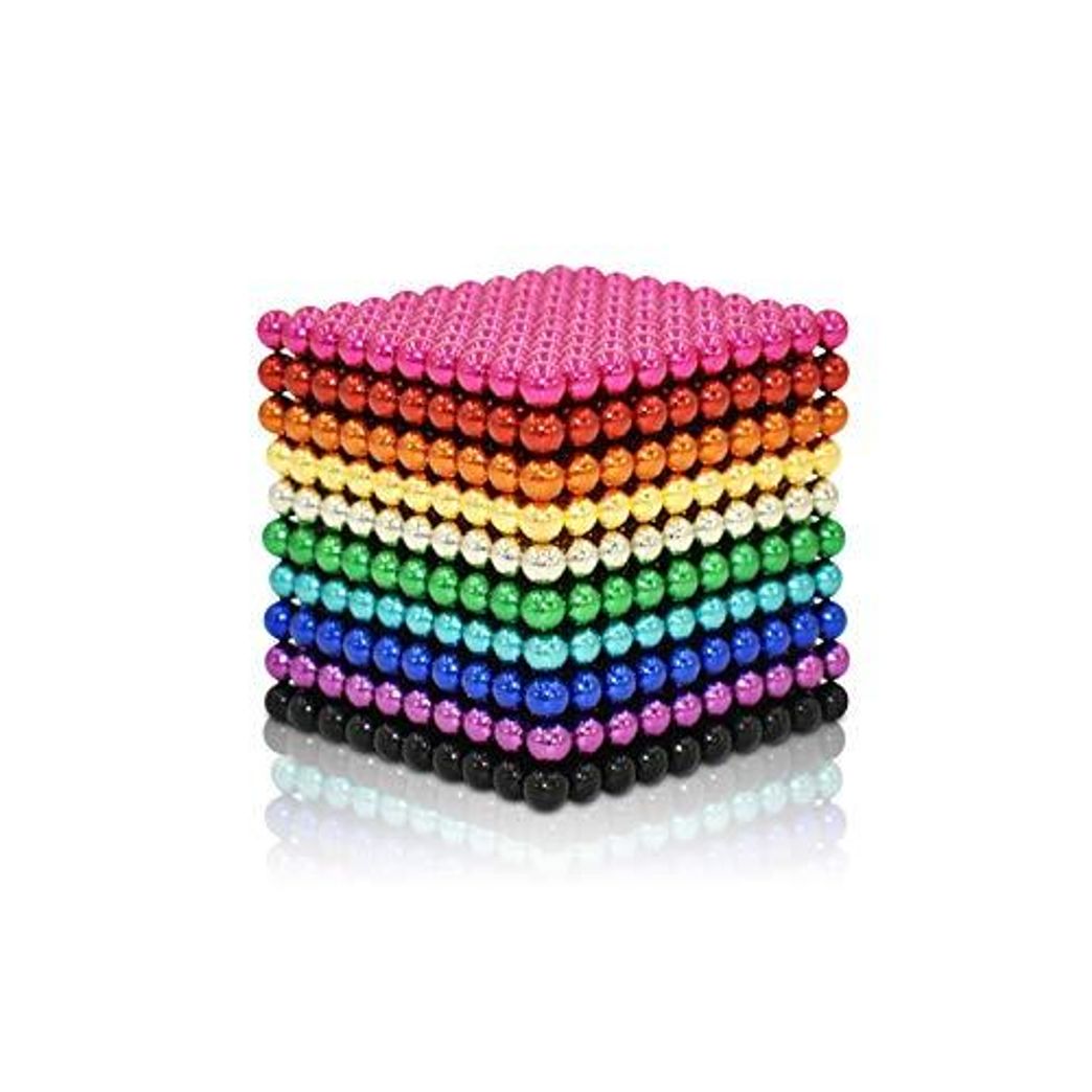 MagneDotz Magnetic Balls 3 mm 1010 Pieces Magnet Ball Cube Fidget Gadget Toys Rare Earth Magnet Office Desk Toy Games Multicolor Beads Stress Relief Toys for Adults