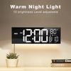 JALL 16" Large Digital Wall Clock with Remote Control, Dual Alarm with Big LED S